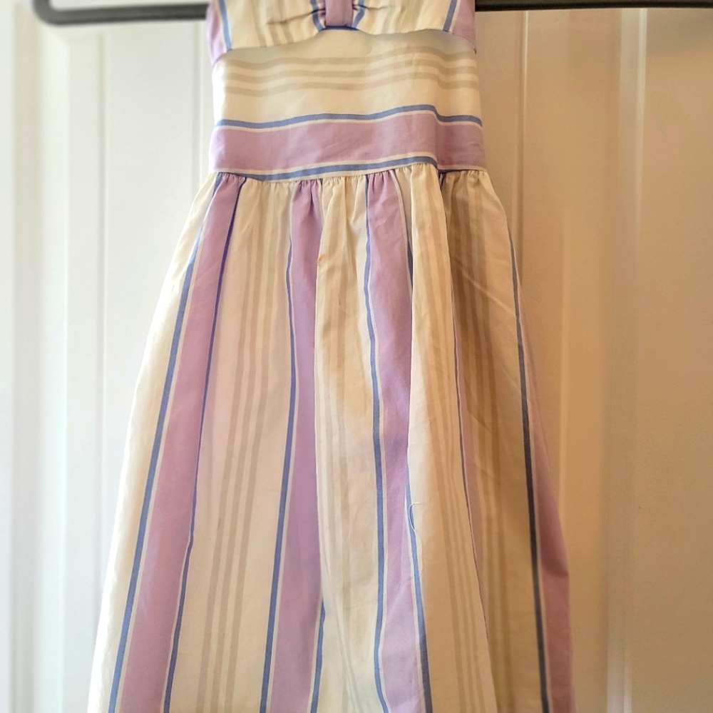Toddler girls Janie and Jack summer striped halter dress sz 18-24mo - Picture 1 of 4